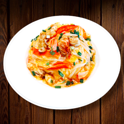 ข้่าวไข่ข้นปูอัดกุ้งผัดเนย