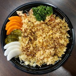 ข้าวหน้ากุ้งเทมปุระ+มิโซะซุป