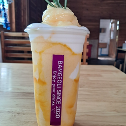 เสาวรสมะม่วงโยเกิร์ต passionfruits mixed mango yogurt smoothie