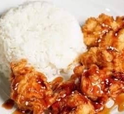 ข้าวไก่กรอบซอสเทริยากิ