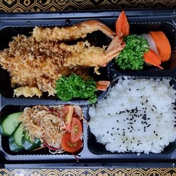 เบนโตะกุ้งเทมปุระ+มิโซะซุป