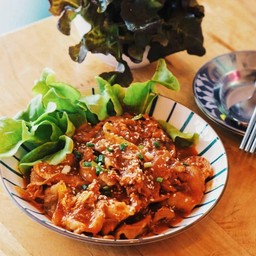 หมูสามชั้นสไลด์ผัดกิมจิ