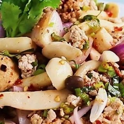 ลาบเห็ดรวมหมูสับ