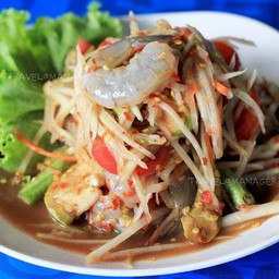 ตำมะละกอกุ้งสด