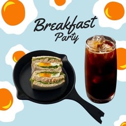 เซ็ตแซนวิช ตบโต๊ะ (แซนวิช+อเมริกาโน่เย็น)