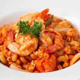 มักกะโรนี กุ้งสด