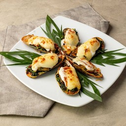 หอยแมลงภู่นิวซีแลนด์อบชีส