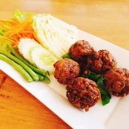 Fried Spicy Pork Ball Salad