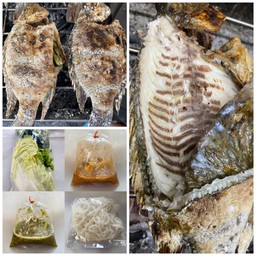 1 ชุดเมี่ยงปลาเผา (ปลานิล)