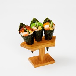 ข้าวห่อสาหร่ายแบบกรวย(3ชิ้น)