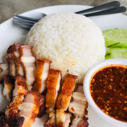 ข้าว3ชั้นทอดน้ำจิ้มแจ่ว