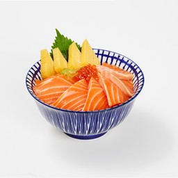 ข้าวหน้าปลาแชลมอน