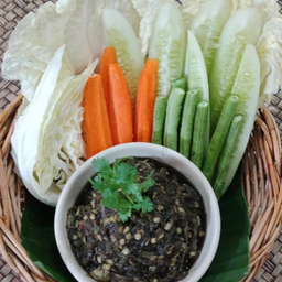 น้ำพริกน้ำปู๋ ผักสด