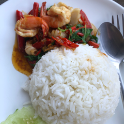 ข้าวกระเพรากุ้ง