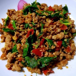 กระเพราเป็นกับข้าว(กับข้าว)