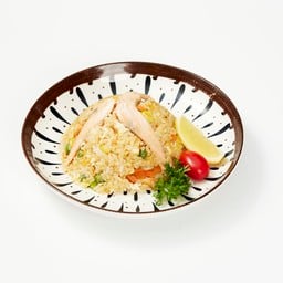 ข้าวผัดปลาแซลมอน