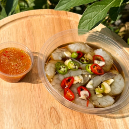 กุ้งดองน้ำปลากวน(กุ้งคัดตัวใหญ่ๆ7-8ตัว)