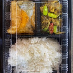 ข้าวราดแกง 2  อย่าง