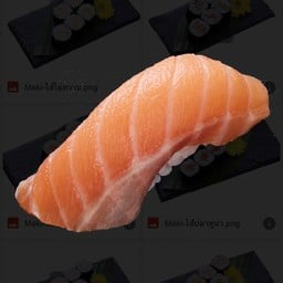 ข้าวปั้นหน้าปลาแซลมอน