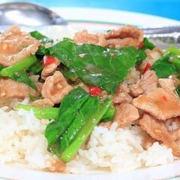 กะเพราหมูสับ+ไข่ต้ม