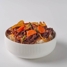 เนื้อผัดซอสแบบกับข้าว(ไม่มีข้าว)