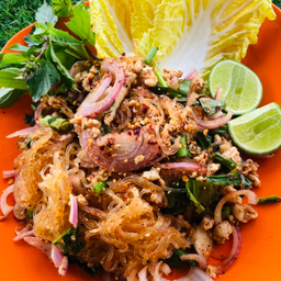 ลาบวุ้นเส้นไก่สับ