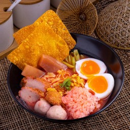 ก๋วยเตี๋ยวเย็นตาโฟไข่ลาวา