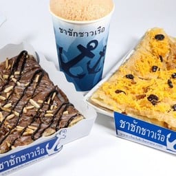 โรตีชาชักชาวเรือ ตลาดบ้านฟ้า เลอ มาร์เช่ คลอง6