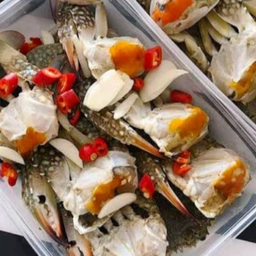 ปูม้า(เมีย)ดองน้ำปลากวน+น้ำจิ้มซีฟู๊ด