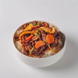 หมูผัดซอสแบบกับข้าว(ไม่มีข้าว)