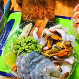 ยำขนมจีนกุ้งสด