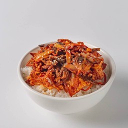 หมูผัดกิมจิแบบกับข้าว(ไม่มีข้าว)