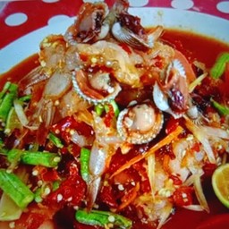 เกาเหลาหอยดองกุ้งสดหอยแครง