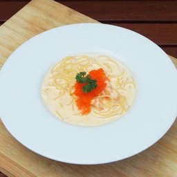 DL สปาเก็ตตี้ซอสครีมกุ้ง&ไข่กุ้ง  *กลับบ้าน
