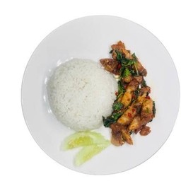 ข้าวกะเพราหมูกรอบ