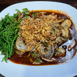 ยำกุ้งสด+หอยนางรม