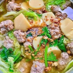 แกงจืดเต้าหู้หมูสับ+ข้าวเปล่า