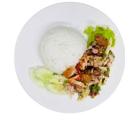 ข้าวยำหมูกรอบ