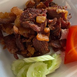 เนื้อทอด กับข้าว