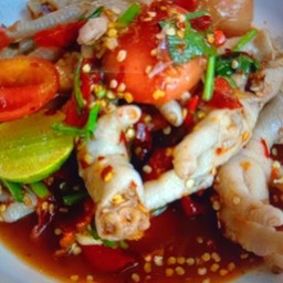 ยำตีนไก่ ปลาร้า