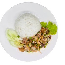 ข้าวลาบหมูกรอบ