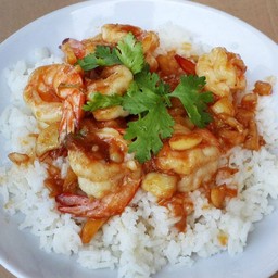 ข้าวกุ้งผัดเนยกระเทียม