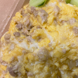 ไข่ข้นหมูสับ กับข้าว