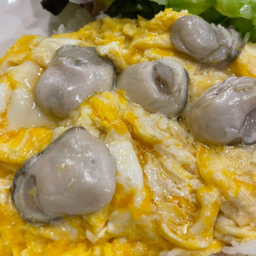 ไข่ข้น หอยนางรม กับข้าว