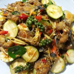 ผัดปลาดุกผัดฉ่า (ราดข้าว)