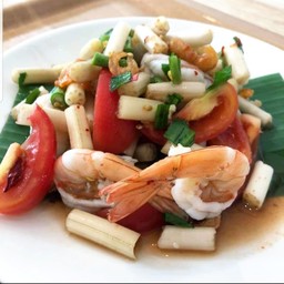 ยำไหลบัวกุ้งสุก