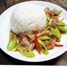 ผัดพริกราดข้าว