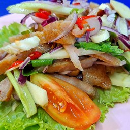 ยำคอหมูย่าง