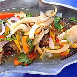 ต้มโคล้งปลาช่อนทอด