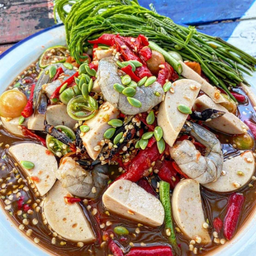 เหลากุ้งสดหมูยอ